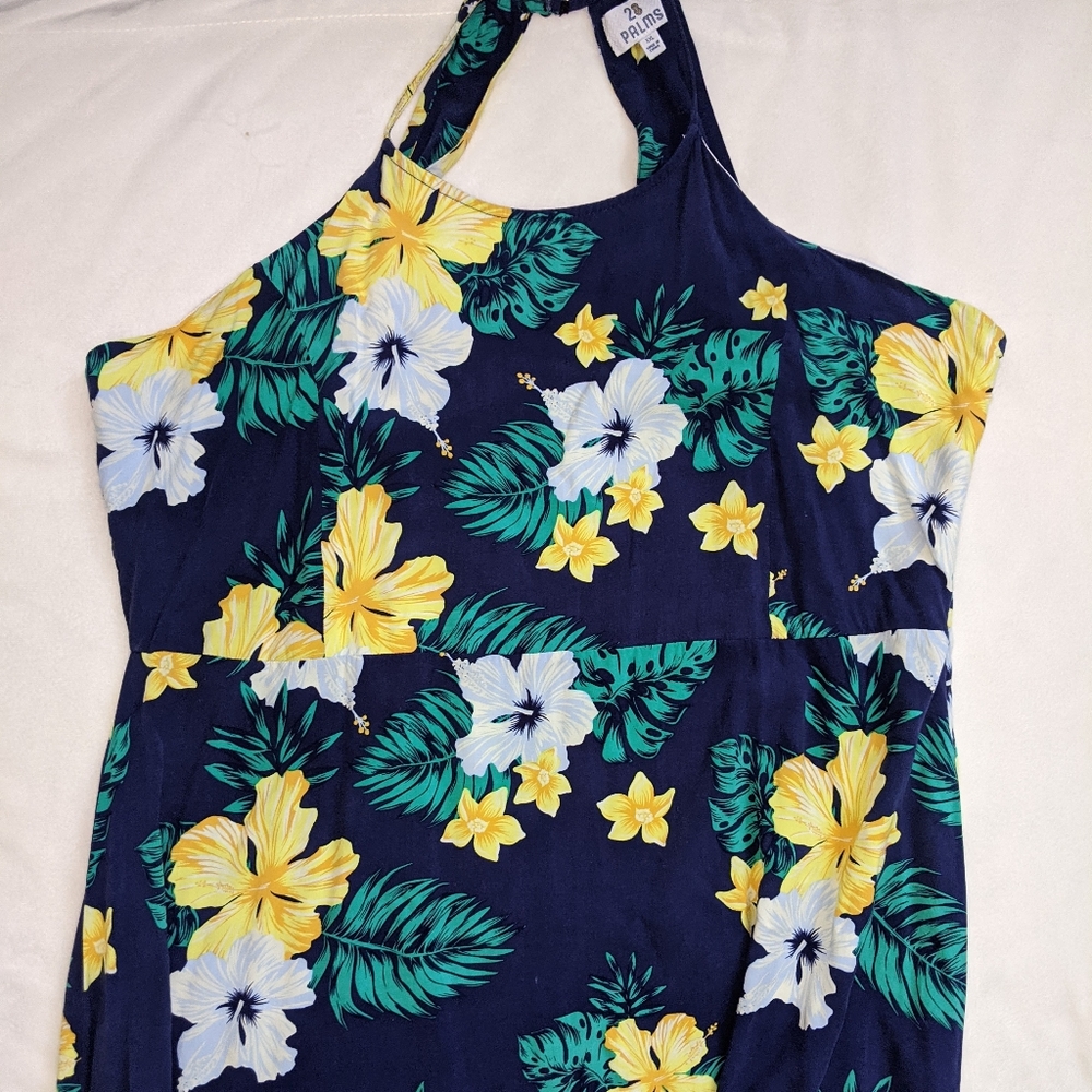 28 Palms Tropical Halter Maxi Dress